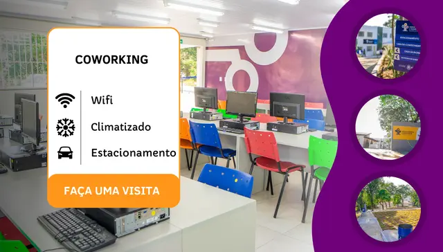 Coworking: Wi-Fi, ambiente climatizado e estacionamento gratuitos